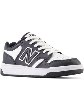 New Balance Kids' 480 V1 Lace-up Black and White Low-Top Sneakers
